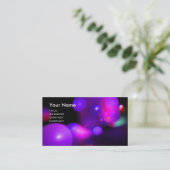 Carte De Visite BULLES QUANTUM 2 MONOGRAM Vibrant noir violet (Debout devant)