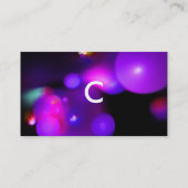 Carte De Visite BULLES QUANTUM 2 MONOGRAM Vibrant noir violet (Dos)