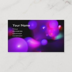 Carte De Visite BULLES QUANTUM 2 MONOGRAM Vibrant noir violet