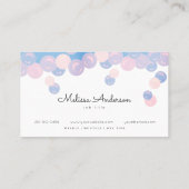 Carte De Visite Bulles roses et bleues Service de nettoyage à domi (Dos)