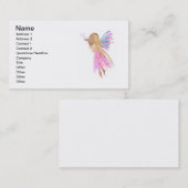 Carte De Visite Bulles roses Fée (Devant / Derrière)