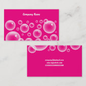 Carte De Visite Bulles roses, nom de la société (Devant / Derrière)