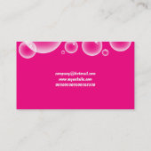 Carte De Visite Bulles roses, nom de la société (Dos)