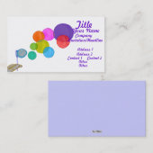 Carte De Visite Bulles soufflantes (Arc-en-ciel) (Devant / Derrière)