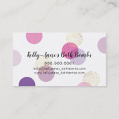 Carte De Visite BULLES STYLISH SPOTS glam luxe bain bombe or (Dos)