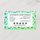 Carte De Visite Bulles vertes Nettoyage minimal des maisons Janito (Dos)
