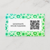 Carte De Visite Bulles vertes Nettoyage minimal des maisons Janito (Devant)