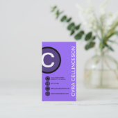 Carte De Visite bulles violettes (Debout devant)