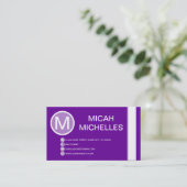Carte De Visite bulles violettes de base (Debout devant)