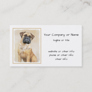 Carte De Visite Bullmastiff Peinture - Joli chien d'origine art