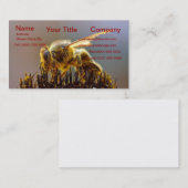 Carte De Visite Bumble abeille recouverte de pollen (Devant / Derrière)
