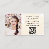 Carte De Visite Bumble abeilles miel photo jaune code qr logo (Dos)