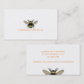 Carte De Visite Bumble Bee Gold Retail (Devant / Derrière)