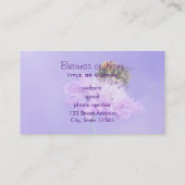 Carte De Visite Bumble Bee perché sur une fleur violette (Dos)