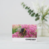 Carte De Visite Bumble Bee sur Sedum (Debout devant)