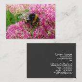 Carte De Visite Bumble Bee sur Sedum (Devant / Derrière)