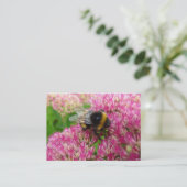 Carte De Visite Bumble Bee sur Sedum (Debout devant)