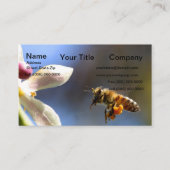 Carte De Visite Bumble Bee tout couvert de pollen (Devant)