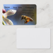 Carte De Visite Bumble Bee tout couvert de pollen (Devant / Derrière)