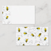 Carte De Visite Bumblebee Flying Yellow Black Bumble Bee (Devant / Derrière)