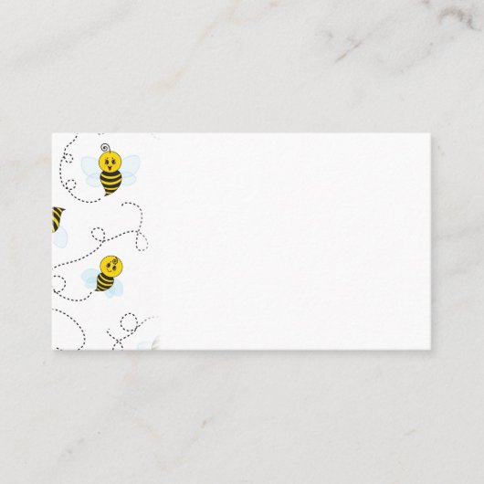 Carte De Visite Bumblebee Flying Yellow Black Bumble Bee (Devant)