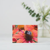 Carte De Visite Bumblebee sur coneflower (Debout devant)