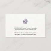 Carte De Visite Bunch de raisins | Bateaux à vin (Dos)