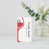 Carte De Visite Bunch de raisins | Verre à vin rouge | Domaine (Debout devant)