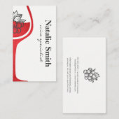 Carte De Visite Bunch de raisins | Verre à vin rouge | Domaine (Devant / Derrière)