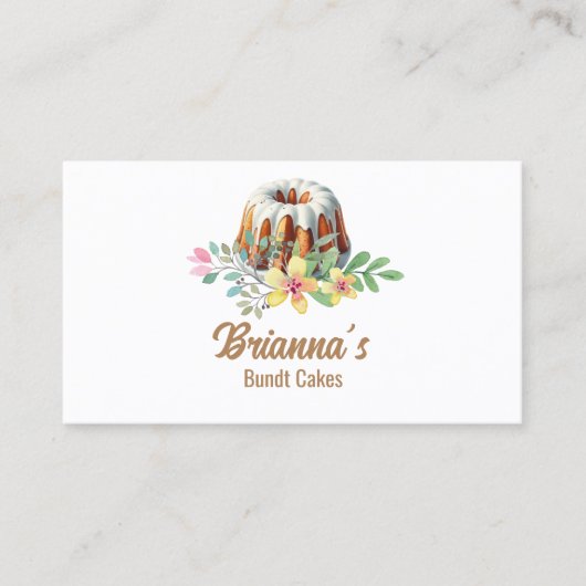 Carte De Visite Bundt Cake Bakery (Devant)