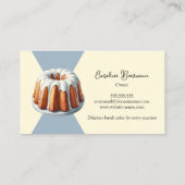 Carte De Visite Bundt Cake Bakery (Dos)