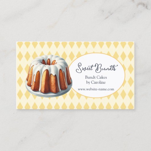 Carte De Visite Bundt Cake Bakery (Devant)