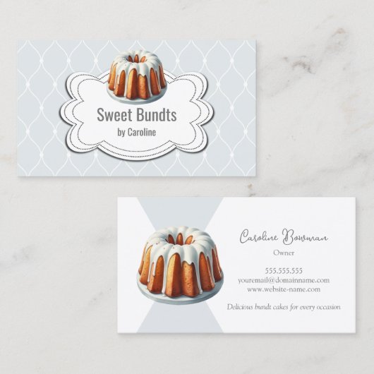 Carte De Visite Bundt Cake Bakery (Devant / Derrière)