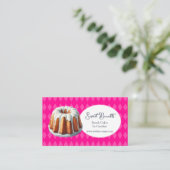 Carte De Visite Bundt Cake Bakery in Hot Pink (Debout devant)