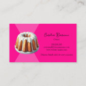 Carte De Visite Bundt Cake Bakery in Hot Pink (Dos)