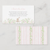 Carte De Visite Bunny Book en remplacement, jeu (Devant / Derrière)