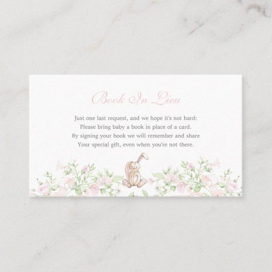 Carte De Visite Bunny Book en remplacement, jeu (Devant)