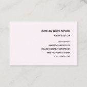 Carte De Visite Bunny Rose & Oeuf Formé Maison Kawaii Style (Dos)