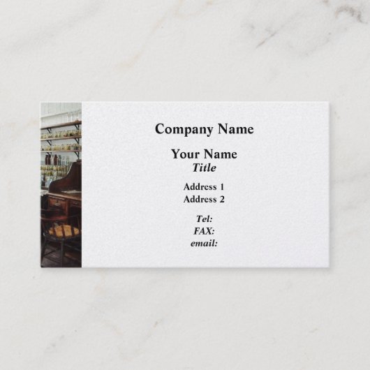 Carte De Visite Bureau dans le laboratoire de chimie - platine (Devant)