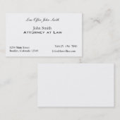 Carte De Visite Bureau d'avocat (Devant / Derrière)