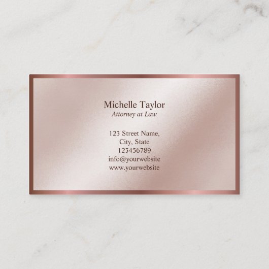 Carte De Visite Bureau d'avocat de luxe moderne (Dos)