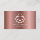 Carte De Visite Bureau d'avocat Rose Gold (Devant)