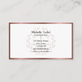 Carte De Visite Bureau de droit de l'échelle de la justice juridiq (Dos)