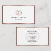 Carte De Visite Bureau de droit de l'échelle de la justice juridiq (Devant / Derrière)