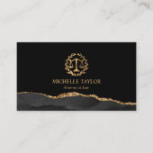 Carte De Visite Bureau de droit de l'échelle de la justice juridiq (Devant)