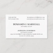 Carte De Visite Bureau de droit Juridique Professionnel Formel Noi (Devant)