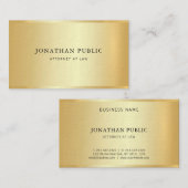 Carte De Visite Bureau de droit Modèle du procureur de l'or Modern (Devant / Derrière)