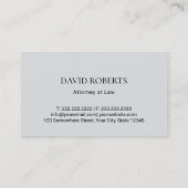 Carte De Visite Bureau de droit professionnel de l'avocat (Dos)