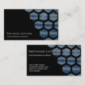 Carte De Visite Bureau de façade en verre noir gratte-ciel rectang (Devant / Derrière)