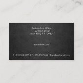 Carte De Visite Bureau de la loi en cuir noir (Dos)